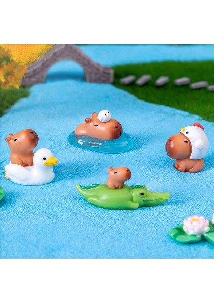 30X Reçine Capybaras Süsler Küçük Hayvan Heykelcik Minyatür Kapiçe Capybaras Heykelcik Doğum Günü Pastası Topper Hayvan Heykelcik (Yurt Dışından)
