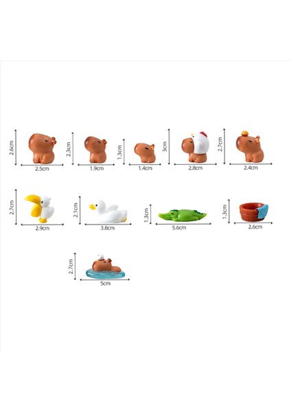 30X Reçine Capybaras Süsler Küçük Hayvan Heykelcik Minyatür Kapiçe Capybaras Heykelcik Doğum Günü Pastası Topper Hayvan Heykelcik (Yurt Dışından) modelleri