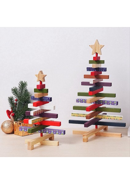 Ahşap Noel Ağaçları Figürinler Noel Dekorasyonları Ev Aksesuarları Döner Minyatürler Estetik Oda Dekoru Hediye L (Yurt Dışından) fiyatları