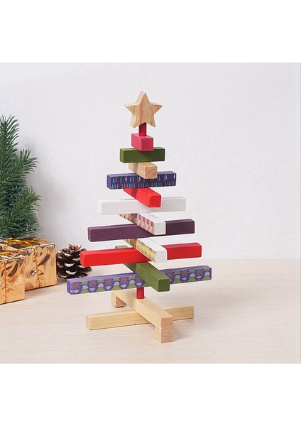 Ahşap Noel Ağaçları Figürinler Noel Dekorasyonları Ev Aksesuarları Döner Minyatürler Estetik Oda Dekoru Hediye L (Yurt Dışından) indirimleri