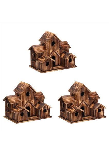 3x Dışarıda Ahşap Kuş Ev (Yurt Dışından)