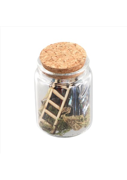 Mini Kütüphane Microlandscape Minyatür Kitap Merdiven Süsleri Açık Konteyner Dekoratif Model Heykel Sahne Minyatür (Yurt Dışından)