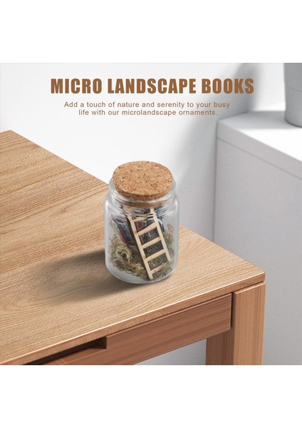 Mini Kütüphane Microlandscape Minyatür Kitap Merdiven Süsleri Açık Konteyner Dekoratif Model Heykel Sahne Minyatür (Yurt Dışından) indirimleri