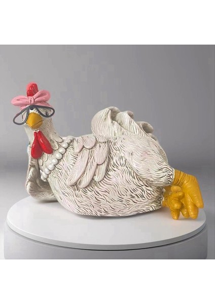 Komik Horoz Hen Reçine Durumu Desktop Ev Sevimli Horoz Tavukları Figürinler Süs Bahçe Aksesuarları Hediyeler A (Yurt Dışından) modelleri