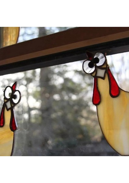 Komik Pencere Köşesi Dekoru - Gözetleme Horoz Komik Horoz Vite Kuş Pencere Köşe Dekoru Horoz Yard Dekor C (Yurt Dışından) fırsatları