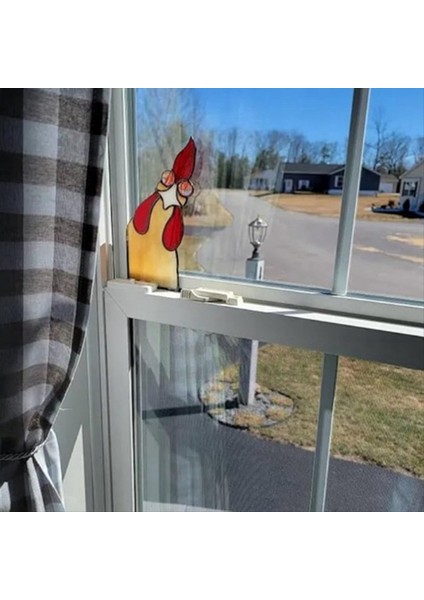 Komik Pencere Köşesi Dekoru - Gözetleme Horoz Komik Horoz Vite Kuş Pencere Köşe Dekoru Horoz Yard Dekor C (Yurt Dışından) indirimleri