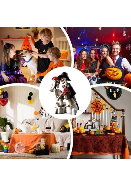 Reçine Iskeleti Heykelcik Cadılar Bayramı Dekorasyonu Gotik Aşıklar Romantik Gelin ve Damat Heykelcik Düğün Heykeli Hediyeler (Yurt Dışından) indirimleri