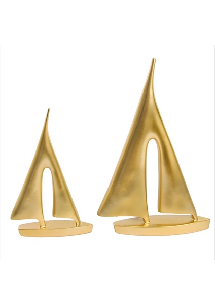 Modern Heykeller Ev Dekoru Yelken Dekoru Süsleme Tekne Süslemeleri Heykel Dekoru Sanat Heykelleri ve Heykelleri (2pcs) Altın (Yurt Dışından)