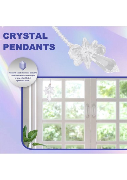 Modern Gökkuşağı Kristal Melek Chakra Suncatcher Araba Charm Kolye Otomatik Dikiz Aynası Asılı Dekor -Transparent (Yurt Dışından) indirimleri