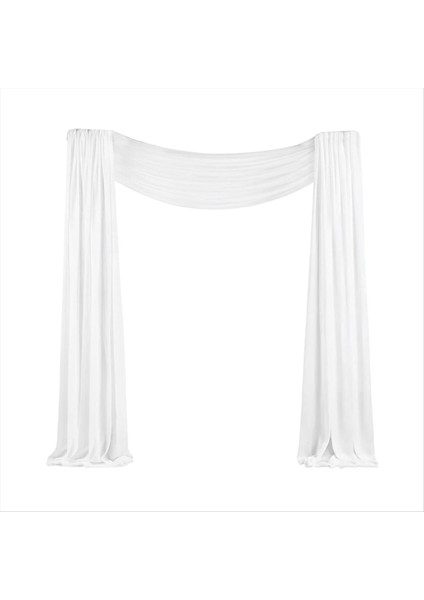 Düğün Kemeri Draping Kumaş 1 Panel 29 5 Inç x 19 6ft Beyaz Şeffaf Şifon Perde Perdeleri Düğün Töreni Için (Yurt Dışından)