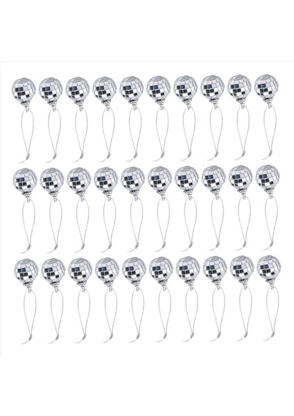 90PACK Disko Topu Gümüş Asılı Ayna Disko Topları Ip ile Süslemeler Noel Düğün Müzik Festivalleri Dekor (Yurt Dışından) fırsatları