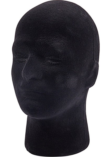 3x Erkek Strafor Köpük Manken Manikin Kafa Modeli Peruk Gözlükleri Kapağı Ekran Standı Siyah (Yurt Dışından) fiyatları