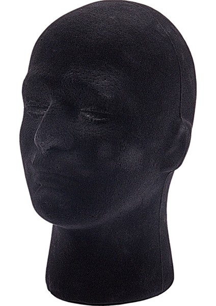 3x Erkek Strafor Köpük Manken Manikin Kafa Modeli Peruk Gözlükleri Kapağı Ekran Standı Siyah (Yurt Dışından) modelleri