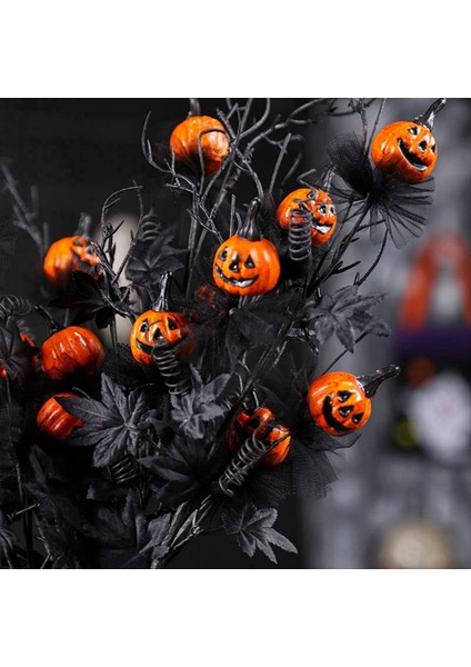 Yapay Kabak Şubeleri Cadılar Bayramı Siyah Akçaağaç Yaprağı Kabak Ziyafet Cadılar Bayramı Çiçek Dekoru Perili Dekorasyon 2 Pcs (Yurt Dışından) fırsatları