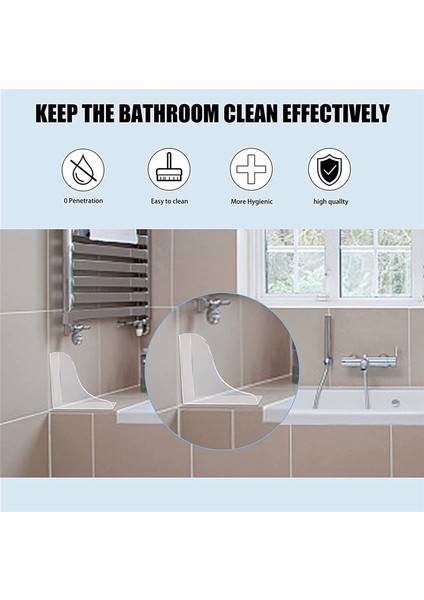 Küvet Köşe Sıçrama Koruyucusu, Akrilik Köşe Koruyucusu Duş Küvet Koruyucusu, Banyo Küvet Sıçrama Korumaları, 2 Adet Şeffaf (Yurt Dışından) fırsatları