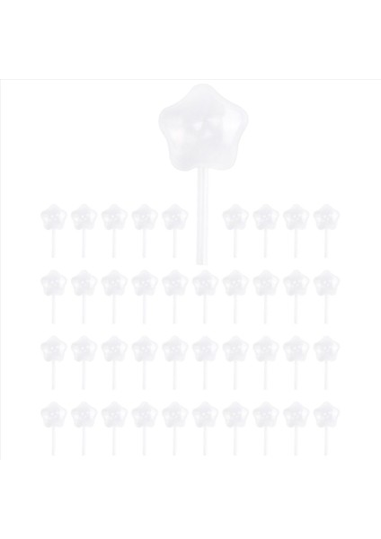 50PCS 4ml Cupcakes Tek Kullanımlık Plastik Transfer Pipetleri Çikolata Veya Çilek Için Sıvı Damla, Yıldız Tarzı (Yurt Dışından)