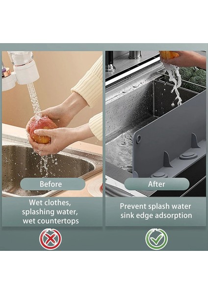 Mutfak Lavabo Tezgah Sıçrama Koruyucusu Silikon Su Sıçrama Koruyucusu Emme Bardağı Yayma Önleyici Bulaşık Yıkama (Yurt Dışından) indirimleri