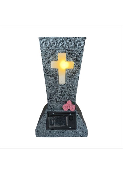 Crosses Mezarlık Saksı Mezarlık Vazısı Çivili Mezar Taşı ile Anma Çiçek Standı Saksı Ekran (Yurt Dışından)