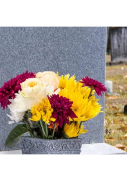 Crosses Mezarlık Saksı Mezarlık Vazısı Çivili Mezar Taşı ile Anma Çiçek Standı Saksı Ekran (Yurt Dışından) fiyatları