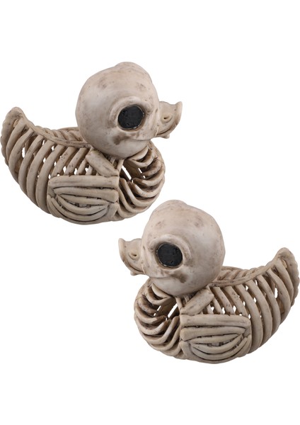 Cadılar Bayramı Ördek Kemikleri Beyaz Ördek Süslemesi Ürkütücü Cadılar Bayramı Dekor Iskeleti Için Ördek Modeli 2 Pcs (Yurt Dışından)