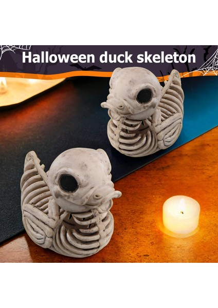 Cadılar Bayramı Ördek Kemikleri Beyaz Ördek Süslemesi Ürkütücü Cadılar Bayramı Dekor Iskeleti Için Ördek Modeli 2 Pcs (Yurt Dışından) fırsatları