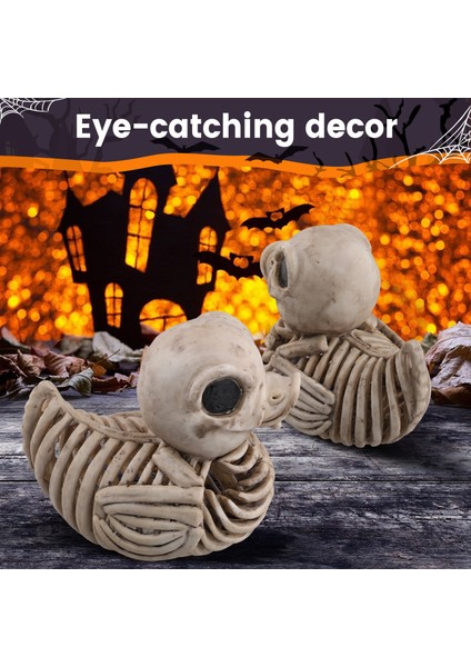 Cadılar Bayramı Ördek Kemikleri Beyaz Ördek Süslemesi Ürkütücü Cadılar Bayramı Dekor Iskeleti Için Ördek Modeli 2 Pcs (Yurt Dışından) indirimleri