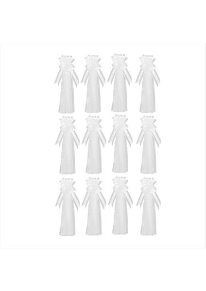 Büyük Beyaz Düğün Pew Yaylar Uzun Tül Düğün Pew Bows Sandalye Koridoru Dekorasyonları Düğün Araba Dekorasyon (Yurt Dışından)