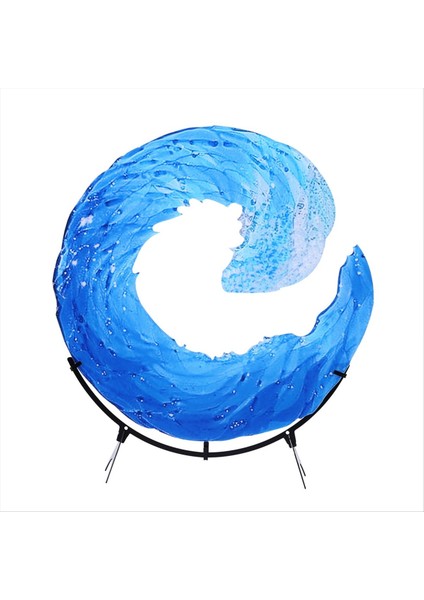 Akrilik Dalga Heykel Dalga Masaüstü Mavi Çiçek Heykeli Yatak Odası Ev Hediye Süsleri Dekorasyon 30 x 30CM (Yurt Dışından)
