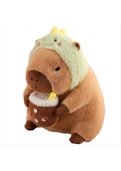 Capybara Peluş Oyuncak Yastığı Sevimli Capybara Dolgulu Hayvan Yumuşak Capybara Plushie Oyuncak Bebek Yastığı Dolgulu Capybara Oyuncak B (Yurt Dışından)