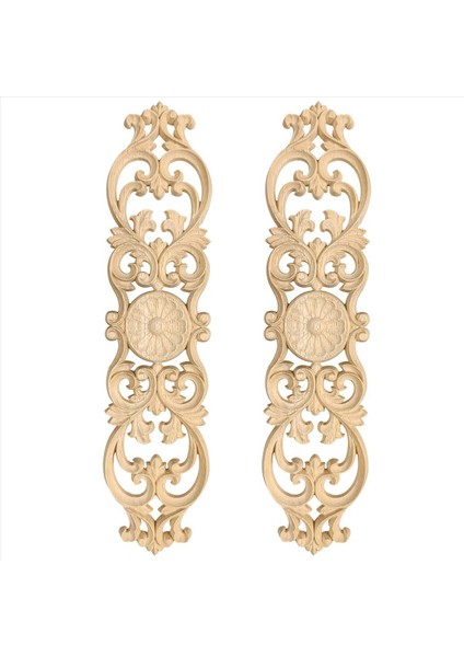 6pcs 40CMX10CM Ahşap Değişimi Oyma Köşe Çiçek Dolap Kapı Yatağı Dekoratif Yama Onlay Wood Aplike (Yurt Dışından) fiyatları