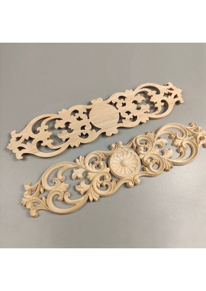 6pcs 40CMX10CM Ahşap Değişimi Oyma Köşe Çiçek Dolap Kapı Yatağı Dekoratif Yama Onlay Wood Aplike (Yurt Dışından) fırsatları