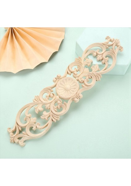 6pcs 40CMX10CM Ahşap Değişimi Oyma Köşe Çiçek Dolap Kapı Yatağı Dekoratif Yama Onlay Wood Aplike (Yurt Dışından) indirimleri