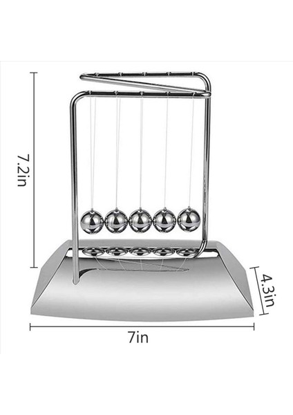 3x Newton Balls 5 Top Getirin Z Shape Newton Cradle Elektrokaplanmış Metal Malzeme Sarkaç Topları (Yurt Dışından) fırsatları