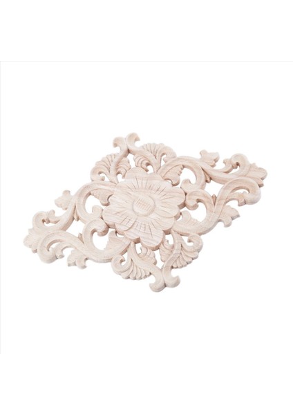 8x Çok Ahşap Oyulmuş Uzun Onlay Aplike Boyasız Çiçek Duvarları Dolapları Kapı Dekor Tipi 21X15CM (Yurt Dışından) fırsatları