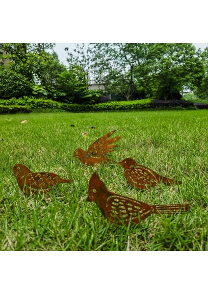 Paslı Kuşlar Dekorasyonu Metal Kuşlar Heykelleri Yaşam Patinas Metal Kuşlar Bahçe Süsleri Siluet Bahçe Çit Dekorc (Yurt Dışından) modelleri