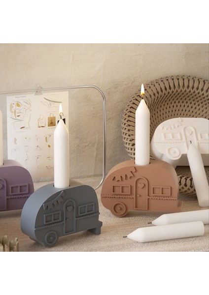 2pcs Dıy Araba Şekli Mum Tutucu Reçine Kalıp Aroma Mum Baz Silikon Kalıp Ev Dekorasyon (Yurt Dışından) modelleri