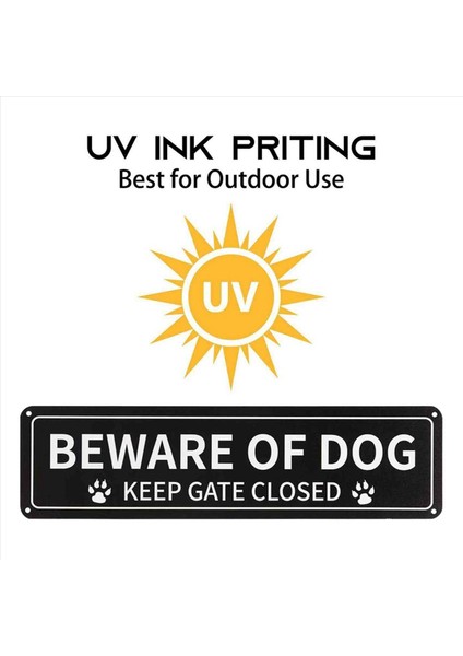4 Paket Köpek Işaretine Dikkat 12X3 Inç Pust Free 040 Alüminyum Metal Işaret Yansıtıcı Solmaya Dayanıklı Uv Korumalı (Yurt Dışından) fiyatları