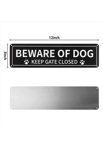 4 Paket Köpek Işaretine Dikkat 12X3 Inç Pust Free 040 Alüminyum Metal Işaret Yansıtıcı Solmaya Dayanıklı Uv Korumalı (Yurt Dışından) fırsatları