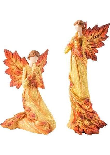 Sonbahar Akçaağaç Yaprak Angel Heykel Masaüstü Süsleri Bahçe Ev Ofis Dekorasyonu Diz Çökmüş Melek (Yurt Dışından) fırsatları
