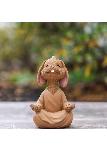 Hayvan Heykelleri Hayvan Heykelleri Yoga Oturma Odası Bahçe Dekorasyonu Bonsai Masaüstü Süsleri Gri (Yurt Dışından) fiyatları