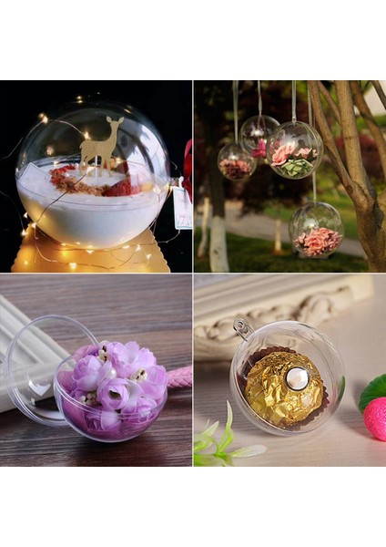5pc Düğün Noel Tress Asılı Süslemeler Top Şeffaf Açık Plastik Açık Süsleme Çocuklar Diy Partisi 20 cm (Yurt Dışından) fiyatları