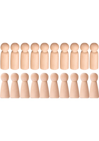 Ahşap Peg Bebek Bitmemiş Ahşap Insanlar Düz Boş Bedenler Dıy Craft Pack Için Angel Bebekler 20 (Yurt Dışından)