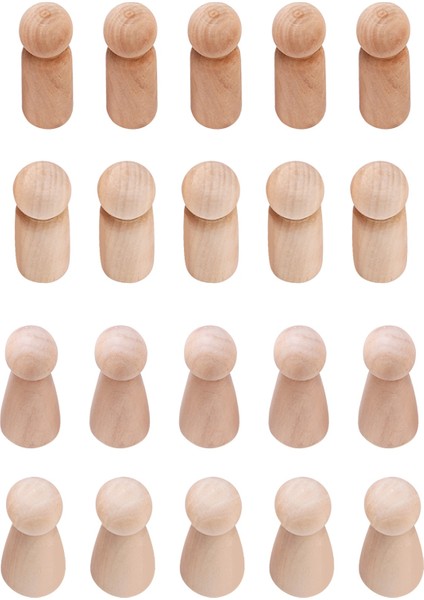 Ahşap Peg Bebek Bitmemiş Ahşap Insanlar Düz Boş Bedenler Dıy Craft Pack Için Angel Bebekler 20 (Yurt Dışından) fiyatları