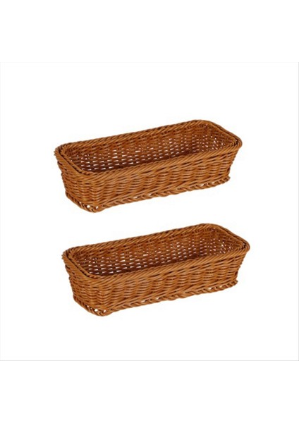 Plastik Rattan Dokuma Sepet Kaşık Çatal Bıçak Yemek Çubukları Depolama Tahsilası Organizer Mutfak Çatal Teşheri Tutucu A (Yurt Dışından)