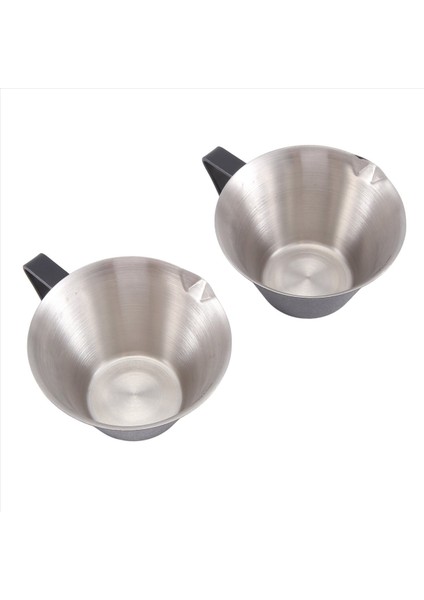 2 Adet Espresso Ölçüm Fincanı Tutamaklı Paslanmaz Çelik Kahve Atış Kahve Döküm Fincan Ev Mutfak Aksesuarları (Yurt Dışından)