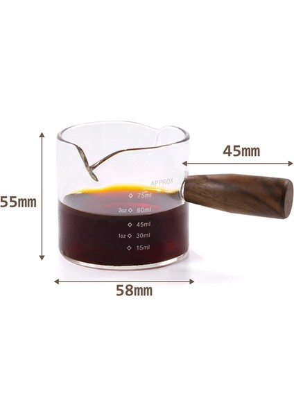 Renkli Espresso Atış Cam Çift Çabuk, Üçlü Sürahi Süt Kupasını 2 Çabuk ile Ölçüyor (Yurt Dışından) indirimleri