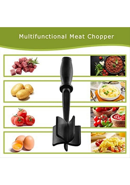 Kıyma Için Et Çipi, 5 Kavisli Bıçak Kıyma Sığır Eti Ezici, Naylon Et Spatula Kıyıcı, Mutfak Aletini Karıştırın ve Doğrayın (Yurt Dışından) indirimleri