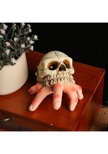 Simülasyon Reçine Elleri Heykel Gerçekçi El Kemik Kafatası Bahçe Süs Figürinler El Sanatları Aksesuarları Ev Dekor (Yurt Dışından) fiyatları