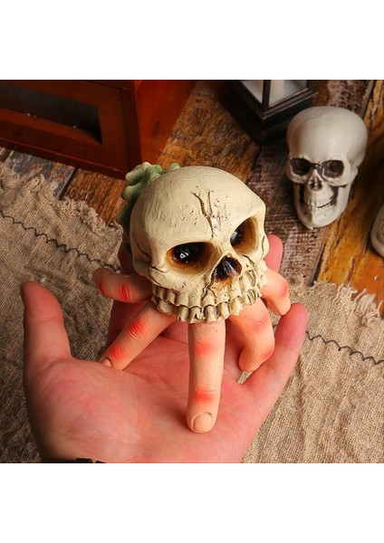 Simülasyon Reçine Elleri Heykel Gerçekçi El Kemik Kafatası Bahçe Süs Figürinler El Sanatları Aksesuarları Ev Dekor (Yurt Dışından) modelleri