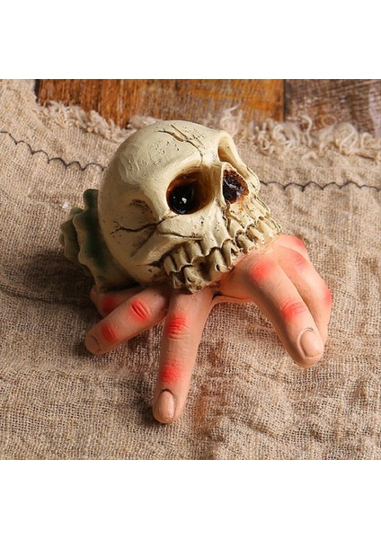 Simülasyon Reçine Elleri Heykel Gerçekçi El Kemik Kafatası Bahçe Süs Figürinler El Sanatları Aksesuarları Ev Dekor (Yurt Dışından) indirimleri